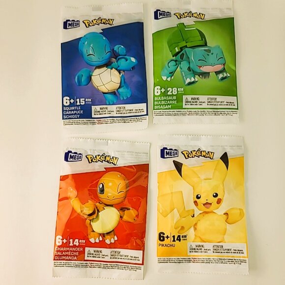 Mega Pokémon Building Set - Charmander, Pikachu, Bulbasaur, Squirtle - Picture 4 of 4